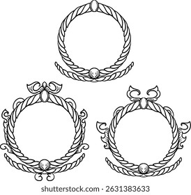 rope ornament design illustration for picture