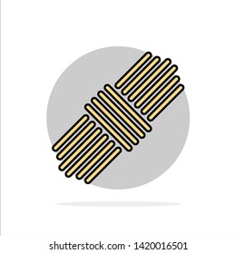 Rope, Pack, Set Abstract Circle Background Flat color Icon