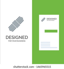 Rope, Pack, Set Grey Logo Design and Business Card Template. Vector Icon Template background