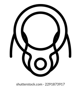 Rope park tool icon outline vector. Forest tree. Extreme sport