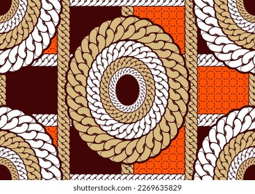 The rope pattern print fabric, abstract background, print textile art, hawaii tribal hand-draw, fashion artwork for fabric print, clothes, hawaii shirt design, scarf, shawl, carpet, bag.
