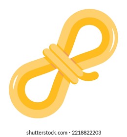 A rope roll flat vector icon