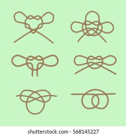 Rope sea hitches set