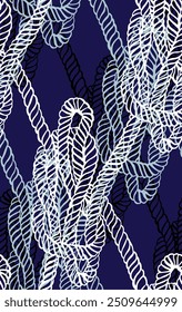 rope, Seamless, nautical, pattern, repeat, navy