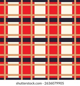 Motif de corde harmonieux avec des lignes de bandes géométriques