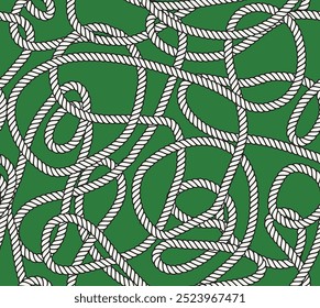 Fundo verde padrão contínuo da corda