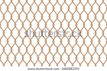 Rope seamless pattern. Seamless rope mesh. Fishing net.