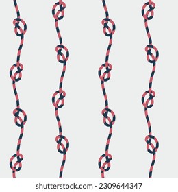 Rope seamless pattern set. Modern design for clothes, fabric, paper, cover, interior decor. Vector texture.