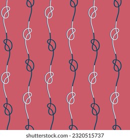 Rope seamless pattern set. Modern design for clothes, fabric, paper, cover, interior decor. Vector texture.