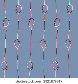 Rope seamless pattern set. Modern design for clothes, fabric, paper, cover, interior decor. Vector texture.
