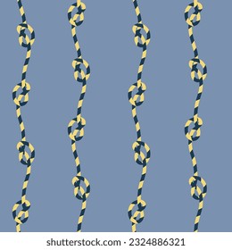 Rope seamless pattern set. Modern design for clothes, fabric, paper, cover, interior decor. Vector texture.