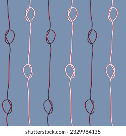 Rope seamless pattern set. Modern design for clothes, fabric, paper, cover, interior decor. Vector texture.