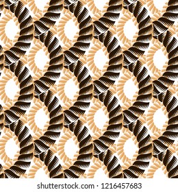 Rope seamless pattern, trendy vector wallpaper background. Weaving or fishing net macro detailed endless illustration. Usable for fabric, wallpaper, wrapping, web and print.