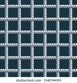 Rope seamless pattern, trendy vector wallpaper background. Cord with knots stylish endless illustration. Usable for fabric,. Wallpaper, wrapping, web and print.