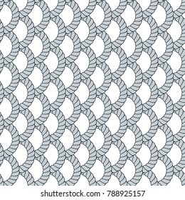 Rope seamless pattern, trendy vector wallpaper background. Weaving or fishing net macro detailed endless illustration. Usable for fabric, wallpaper, wrapping, web and print.