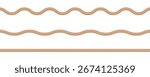Rope seamless pattern. Seamless wavy ropes. Hemp twisted ropes. Decorative wavy cords. Marine twine.
