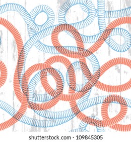 Rope seamless texture. Sailor themed abstract background. Vector, EPS10.