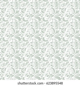Rope seamless tied fishnet damask pattern in gray colors. Vector wallpaper.