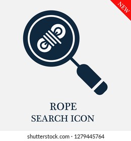Rope search icon. Editable Rope search icon for web or mobile.