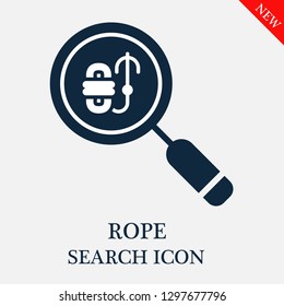 Rope search icon. Editable Rope search icon for web or mobile.