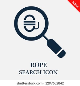Rope search icon. Editable Rope search icon for web or mobile.