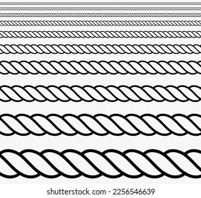 rope set on white background