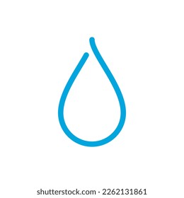 rope shape water drop logo design vector isolated on white background.