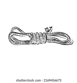 rope shaped line vector illustration