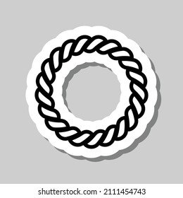 Seien Sie ein einfaches Symbol. Flaches Design. Aufkleber mit Schatten auf grauem Hintergrund.ai