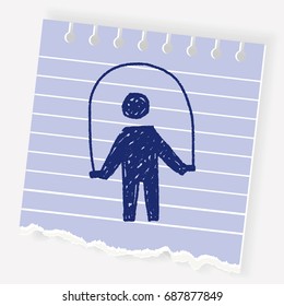 rope skipping doodle
