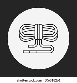 Rope skipping line icon