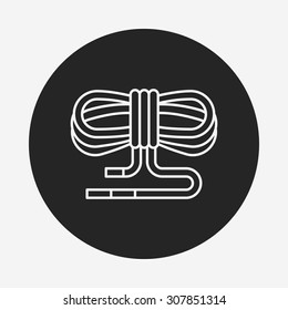 Rope skipping line icon