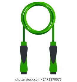 Rope skipping vector cartoon illustration isolated on a white background.