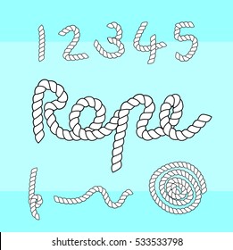 rope stroke vector symbol element