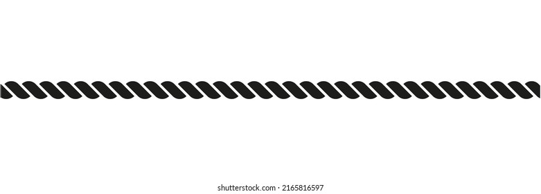 Rope symbol. Wire sign. Vector isolated on white.	