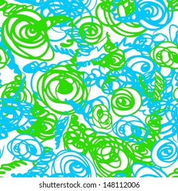 Rope tangled knots-bundle seamless abstract pattern 