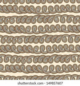 Rope tangled knots-bundle seamless abstract pattern 