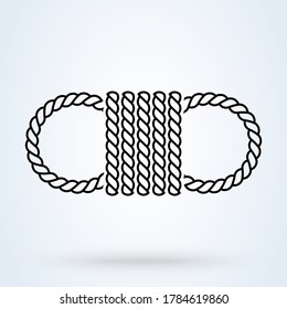 Rope Tied icon. vector Simple modern  design illustration.