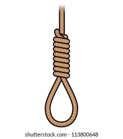 A rope tied into a noose.