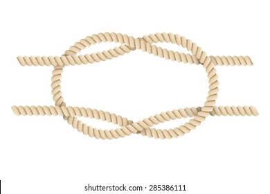 A rope tied knot sea. Detail design. Vector illustration