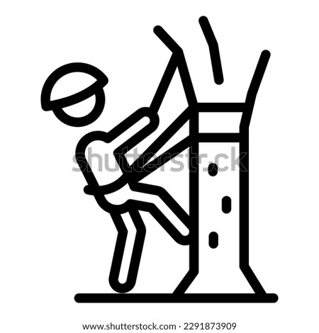 Rope tree icon outline vector. Park adventure. Extreme sport