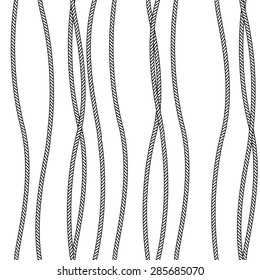 Rope. Vector background. Seamless pattern.