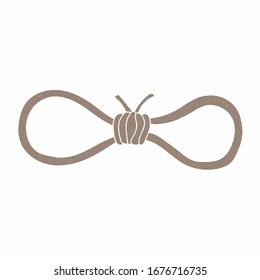 rope vector design. digital hand drawn style. gain texture