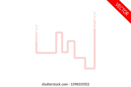 Rope vector digital line illustration in the various shape. This rope vector consist spiral, angle and letter U element. This rope vector set in the white background.