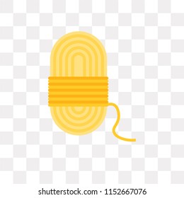 Rope vector icon isolated on transparent background, Rope logo concept
