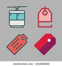 rope vector icon set
