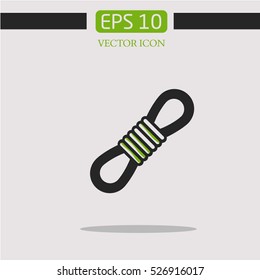 Rope vector icon.Simple icon web.camping trip