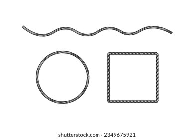 Rope vector illsutration, Rope image for background border and texture.