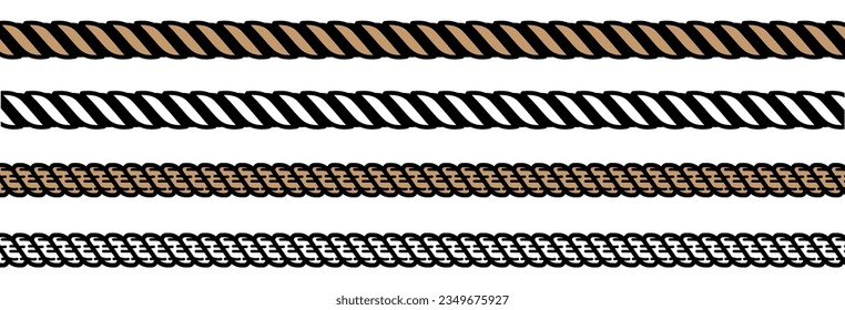 Rope vector illsutration, Rope image for background border and texture.