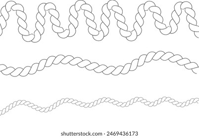 rope vector illustration on a white background